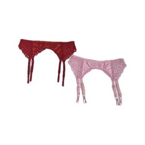 Pink Lace Garter Belt with Satin Detail – Feminine & Flattering